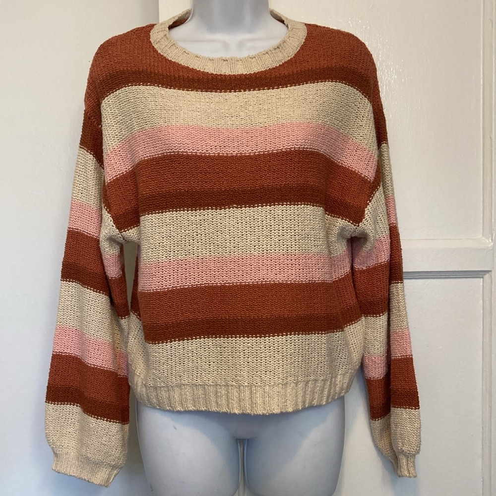Billabong Striped Sweater New, Never Worn Medium
